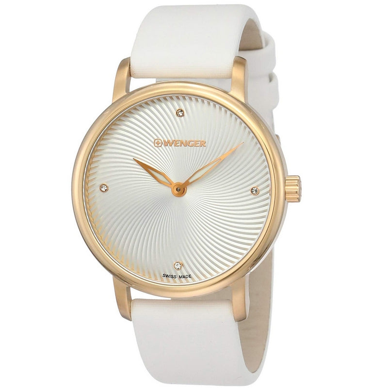 Wenger Women's Urban Donnissima 01.1721.101 Strap White Dial Quartz Movement Buckle Clasp 36mm Round Watch