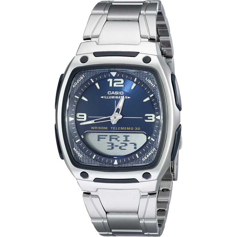 Casio Data Bank Analog-Digital Quartz 39mm Watch – Stainless steel