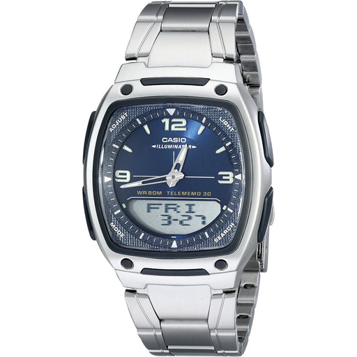 Casio Data Bank Analog-Digital Quartz 39mm Watch – Stainless steel