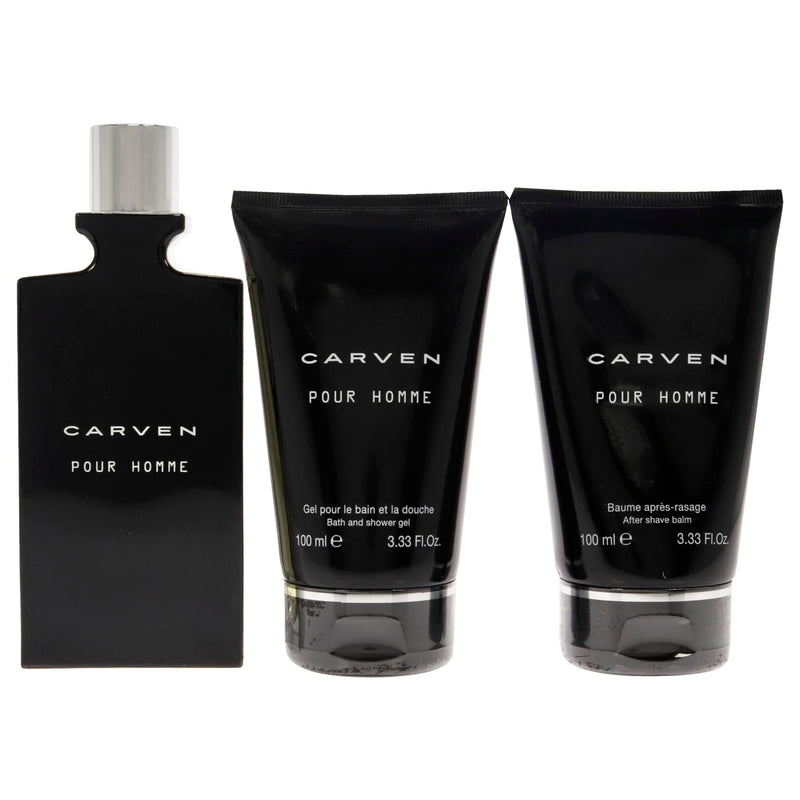 Carven Pour Homme 3pc Men's Eau De Toilette Gift Set
