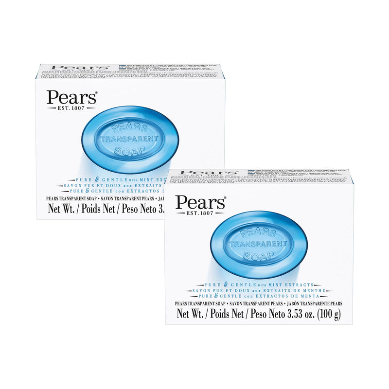 Pears Pure And Gentle With Glycerin And Mint Extracts Blue Pac