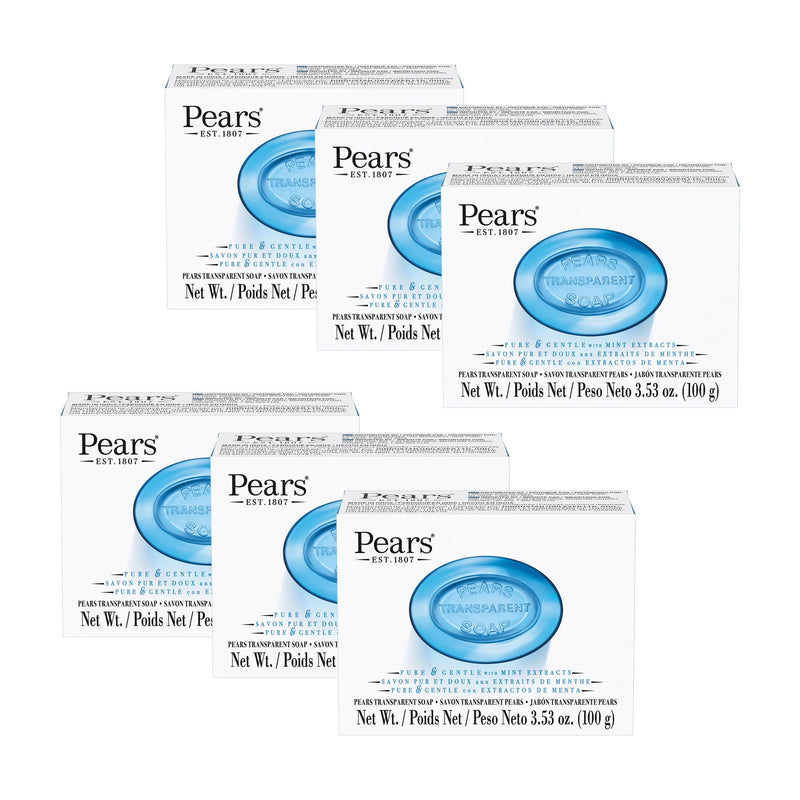 Pears Pure And Gentle With Glycerin And Mint Extracts Blue Pac