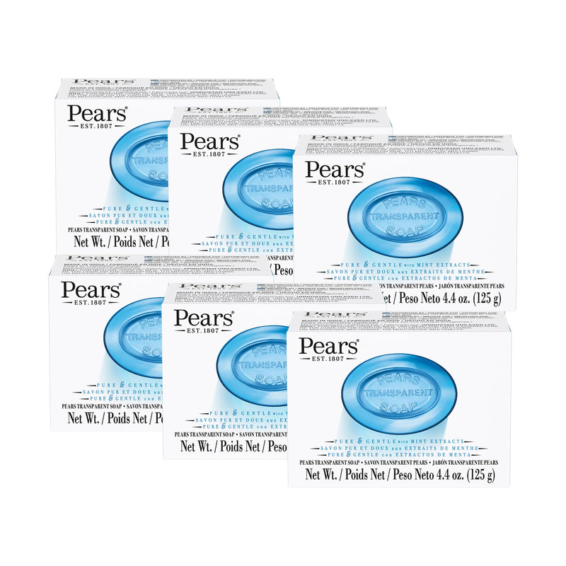 Pears Pure And Gentle With Glycerin And Mint Extracts Blue Pac