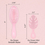 Wet Brush Go Green Oil Infused Shine Brush Watermelon Seed Oil Unisex Gift Set