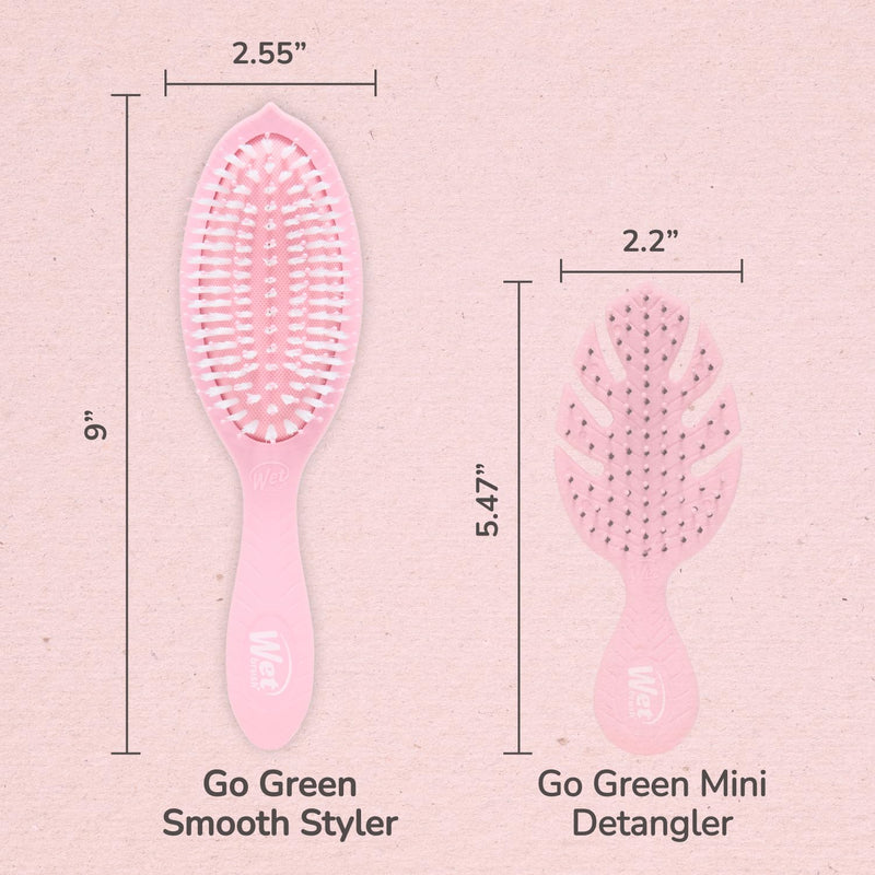 Wet Brush Go Green Oil Infused Shine Brush Watermelon Seed Oil Unisex Gift Set