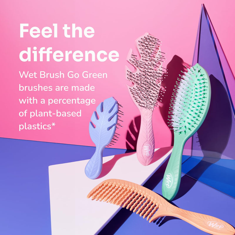 Wet Brush Go Green Oil Infused Shine Brush Watermelon Seed Oil Unisex Gift Set