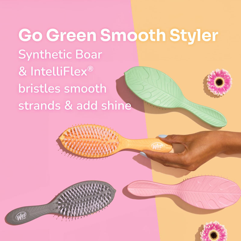 Wet Brush Go Green Oil Infused Shine Brush Watermelon Seed Oil Unisex Gift Set