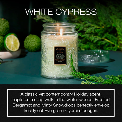 Voluspa Japonica Collection Large White Cypress Large Unisex Fragrance