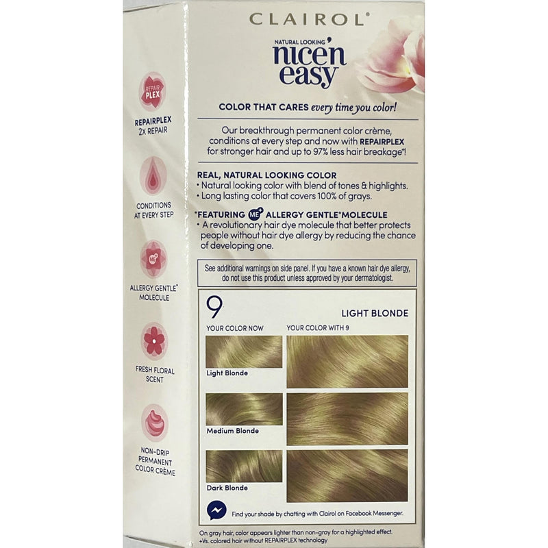 Clairol Nice N Easy Permanent Color 9 Light Blonde
