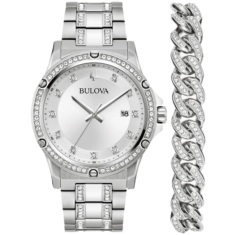 Bulova Crystal Box Men's Quartz 42mm Watch