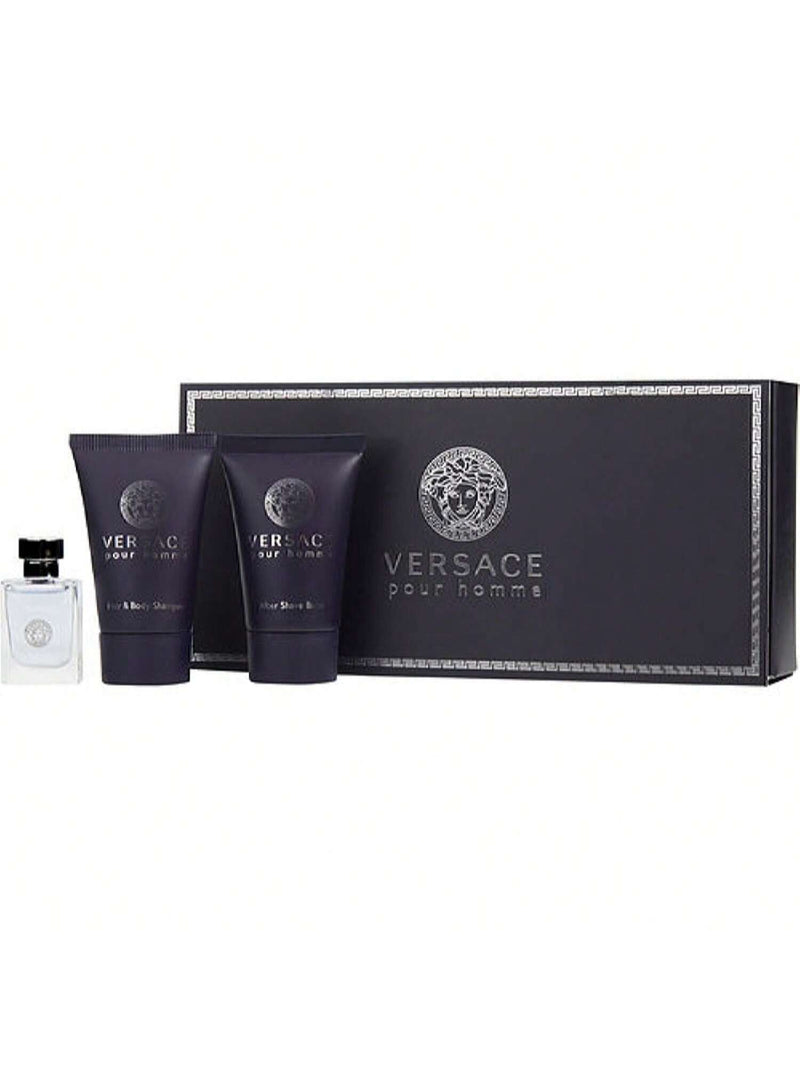 Versace Pour Homme by Versace, 3 Piece Mini Gift Set for Men