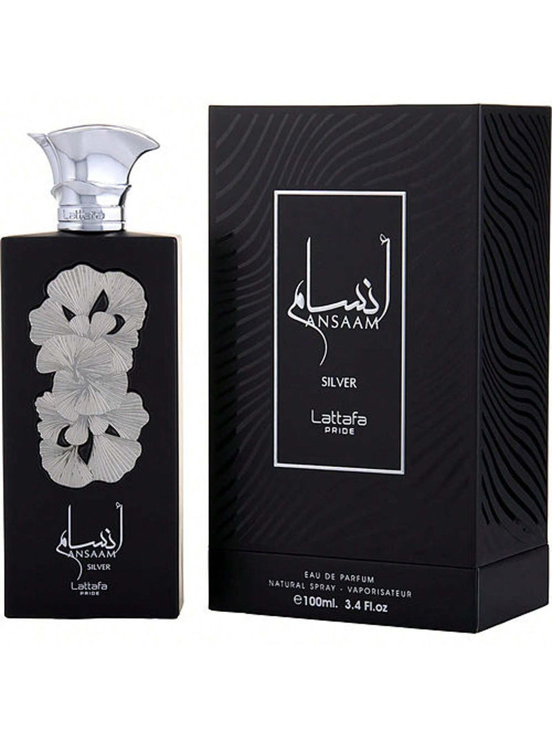 Lattafa Pride Ansaam Silver By Lattafa Eau De Parfum Spray (Unisex) 3.4 Oz
