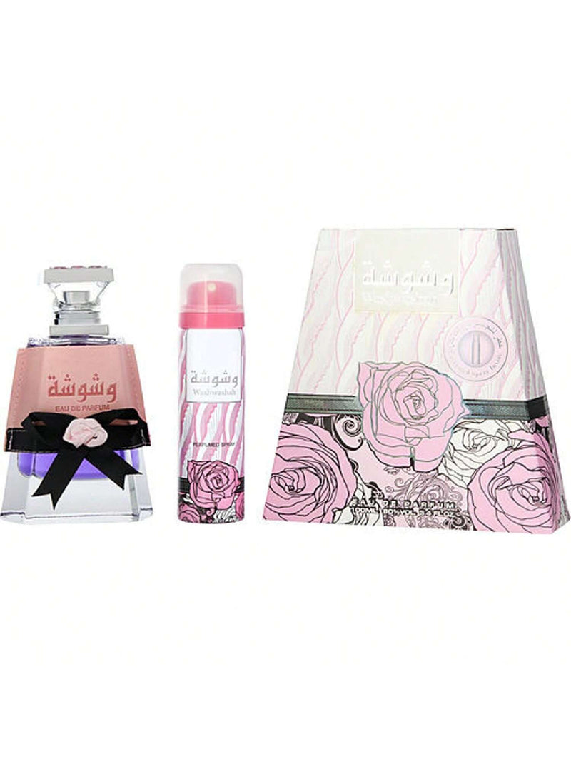Washwashah By Lattafa Eau De Parfum Spray Plus 1.7 Oz Deodorant 3.4 Oz