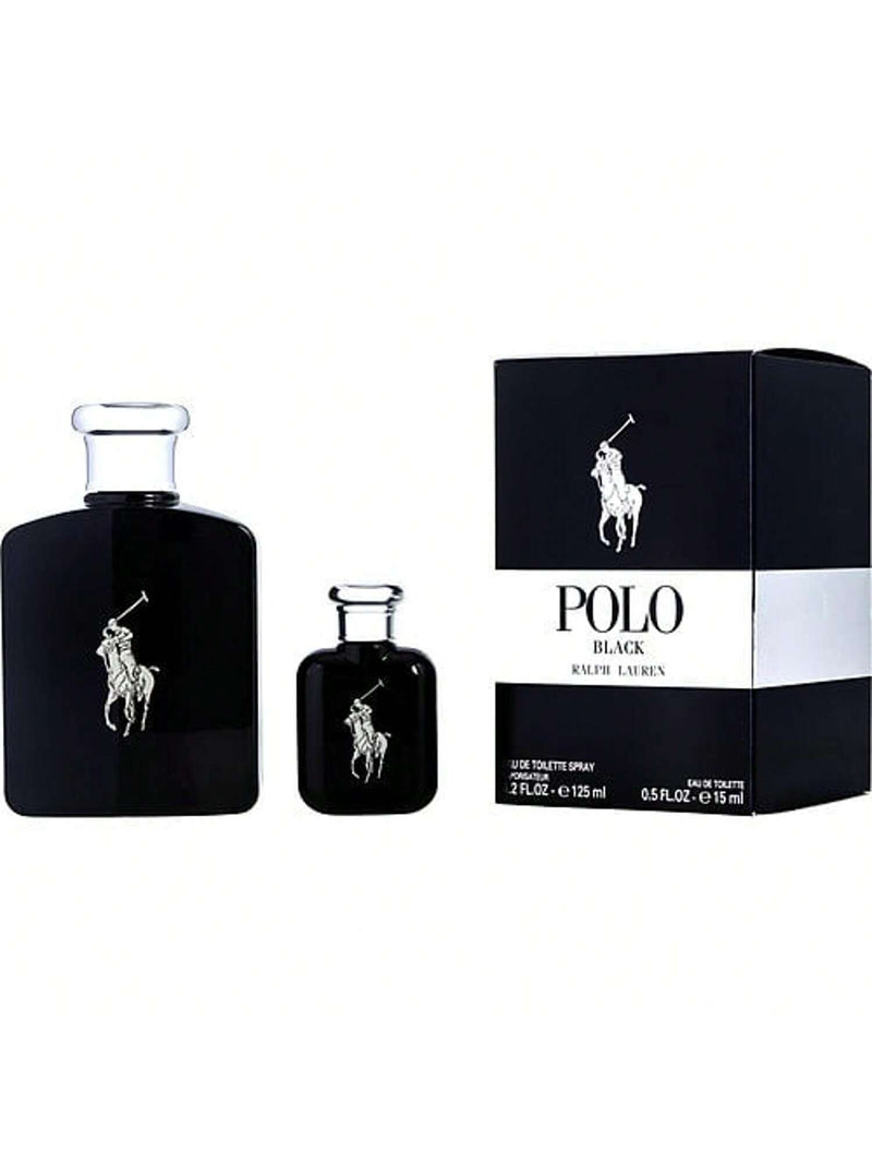 Polo Black 2 Pcs Set For Men: 4.2 Eau De Toilette Spray + 0.5 Oz Eau De Toilette