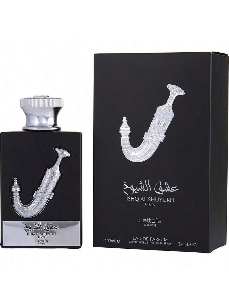 Pride - Ishq Al Shuyukh Silver By Lattafa For Men - 3.4 Oz Edp Spray