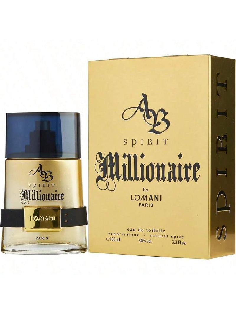 AB Spirit Millionaire by Lomani, 3.3 oz EDT Spray for Men