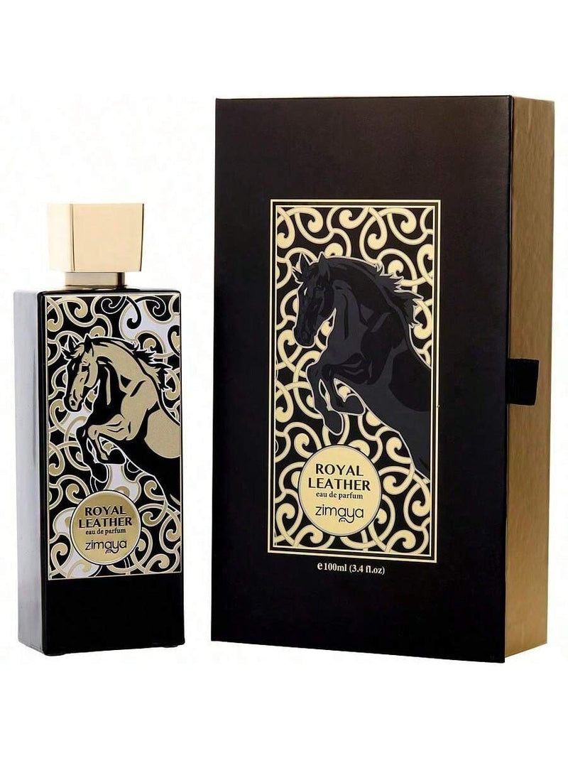 Afnan Zimaya Royal Leather By Afnan Eau De Parfum Spray (Unisex) 3.4 Oz