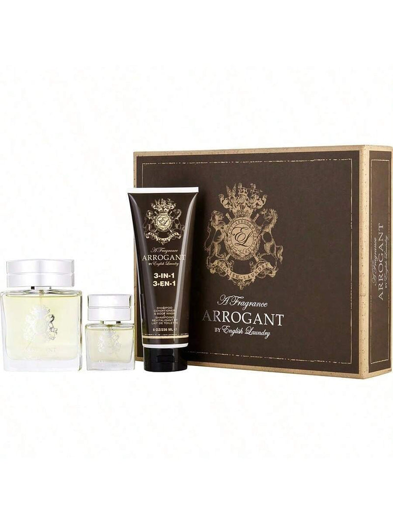 Arrogant by English Laundry, 3 Piece Gift Set for Men with 3.4 oz.