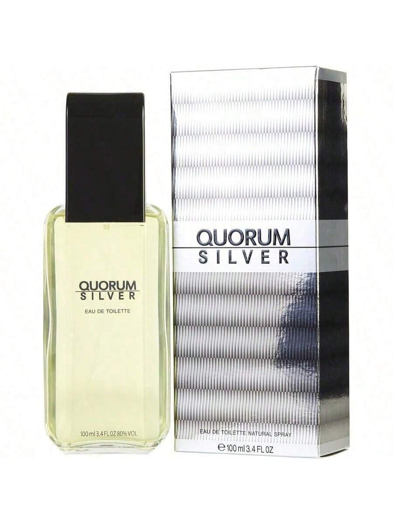Quorum Silver by Puig, 3.4 oz EDT Spray for men