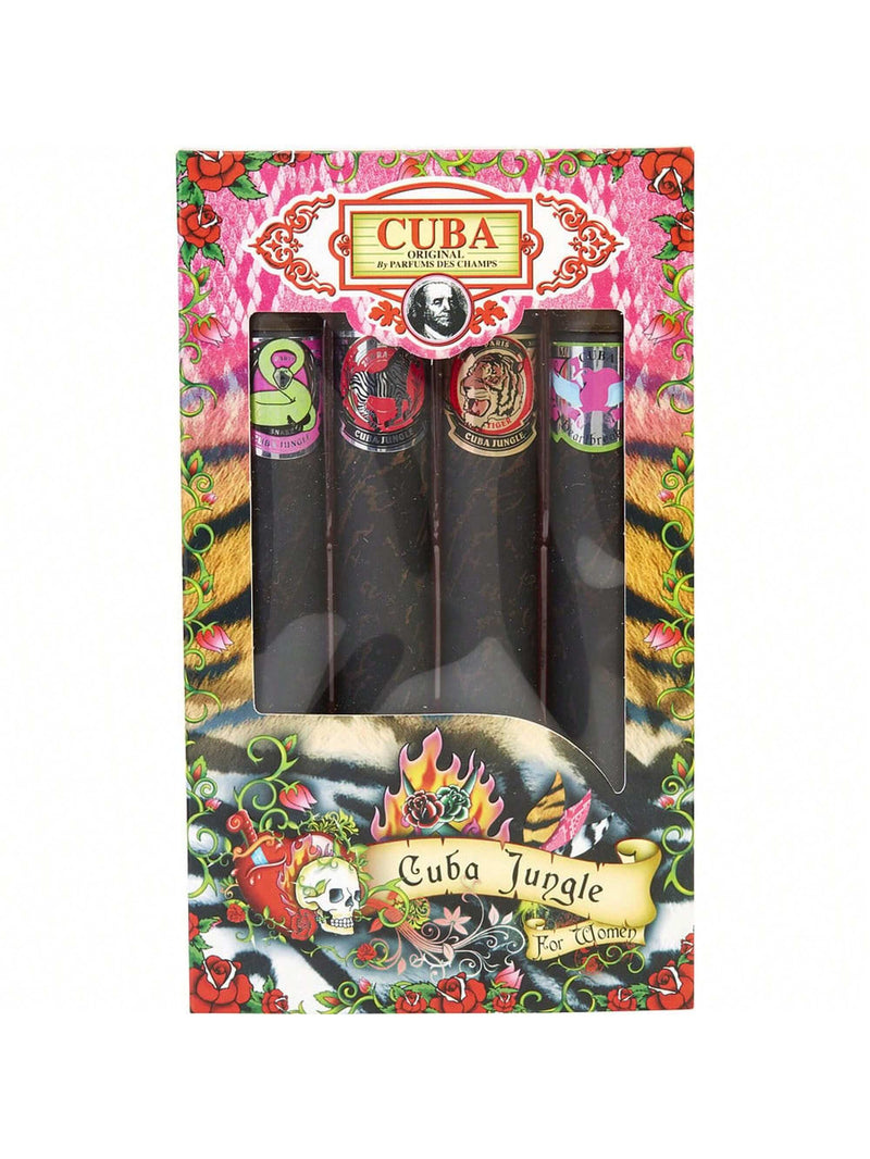 Cuba Original by Cuba, 4 Piece Gift Set for Women (Jungle)