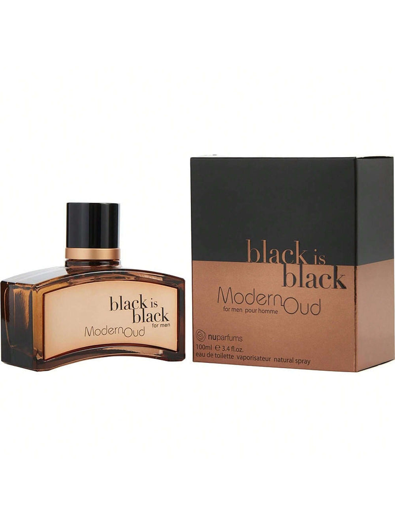 Black is Black Modern Oud by NuParfums, 3.4 oz EDT Spray for Men