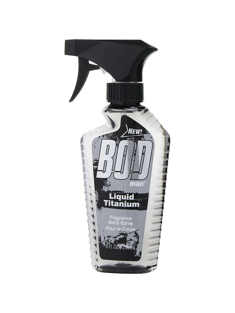 Bod Man Liquid Titanium by Parfums De Coeur, 8oz Frgrance Body Spray men