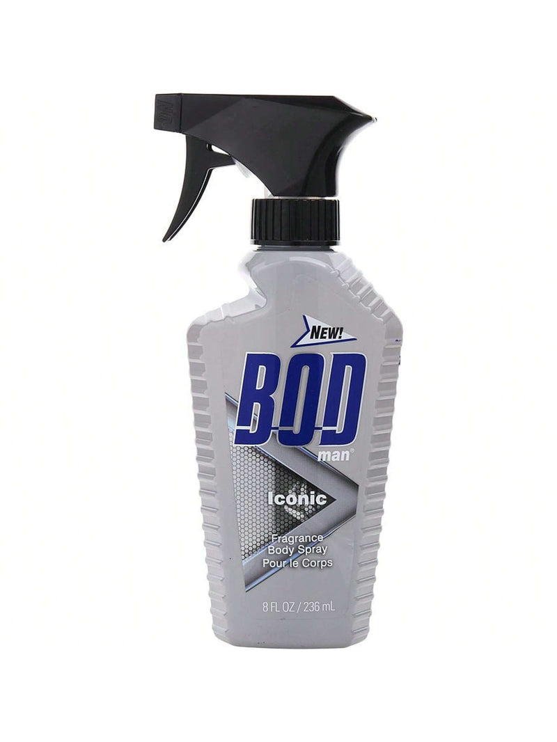 Bod Man Iconic by Parfums De Coeur, 8 oz Frgrance Body Spray for Men