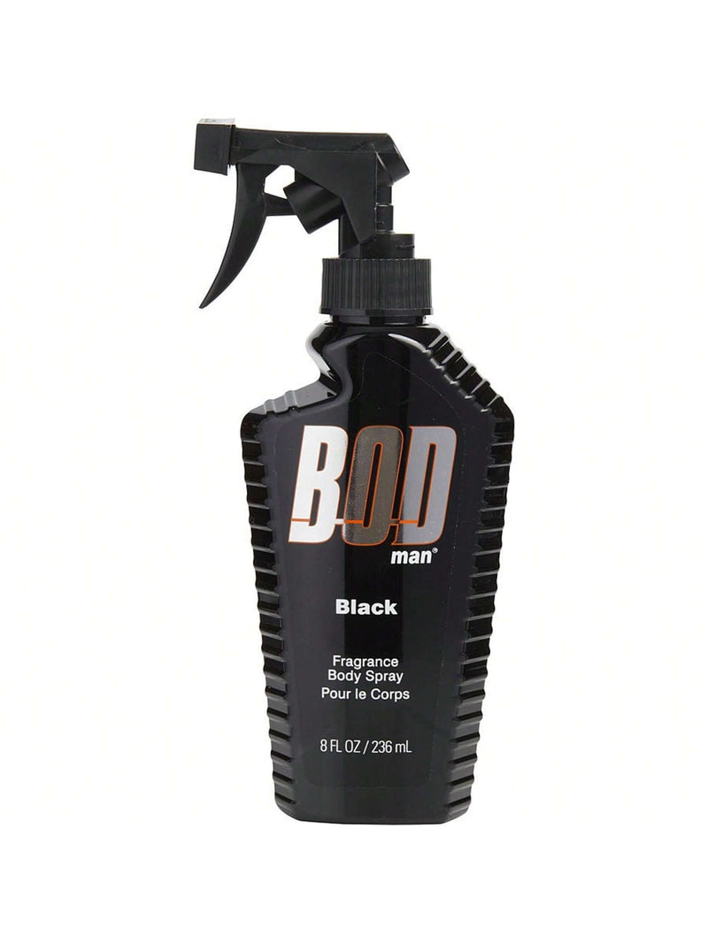 Bod Man Black by Parfums De Coeur, 8 oz Frgrance Body Spray for Men