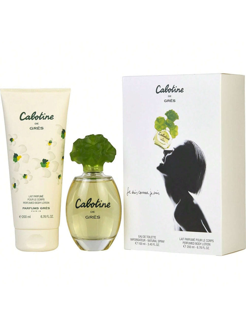 Cabotine by Parfums Gres for Women - 2 Pc Gift Set 3.4oz EDT Spray, 6.8oz Body Lotion