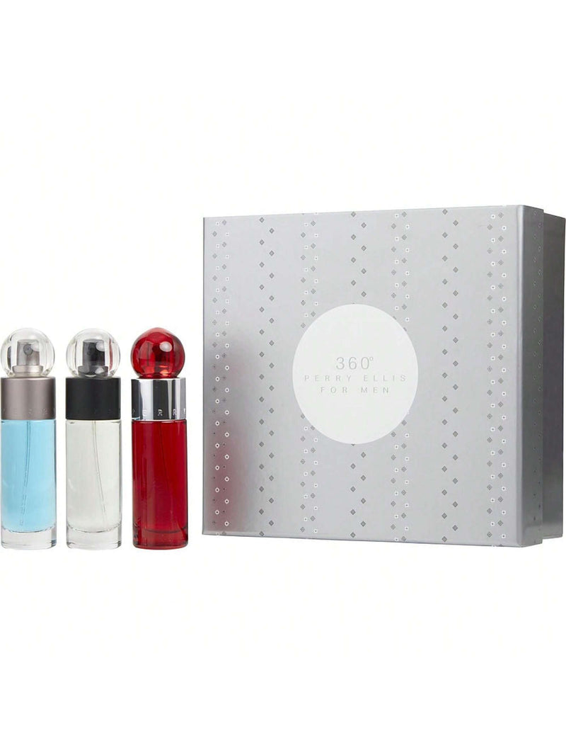 360 by Perry Ellis for Men - 3 Pc Gift Set 1oz 360 EDT Spray, 1oz 360 Red EDT Spray, 1oz Reserve EDT Spray