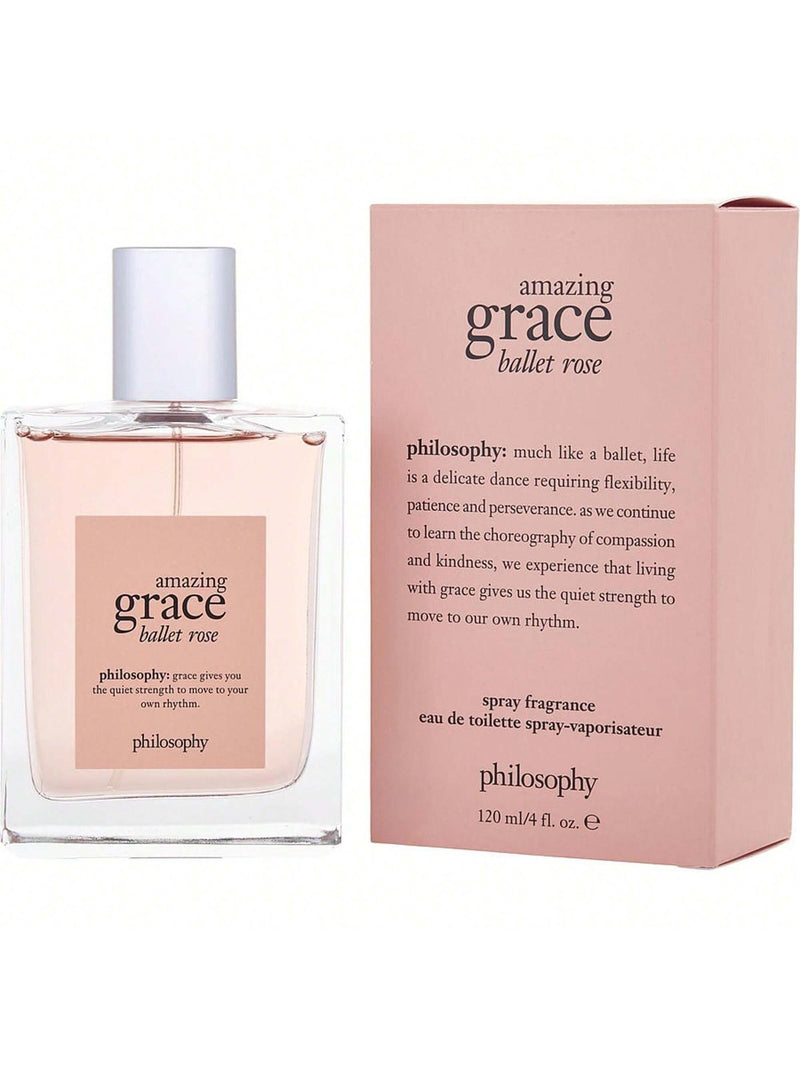 Amazing Grace Ballet Rose by Philosophy, 4 oz EDT Spray for Women