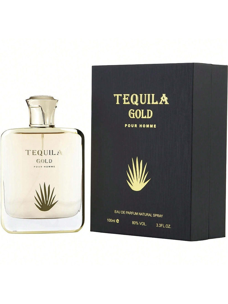 Tequila Pour Homme Gold by Tequila Perfumes Men Eau De Parfum Spray 3.3 oz