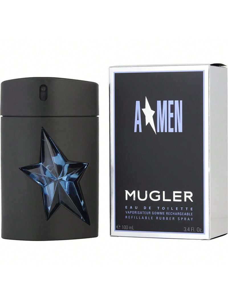 Angel by Thierry Mugler Men Eau De Toilette Spray Refillable (Rubber) 3.4 oz
