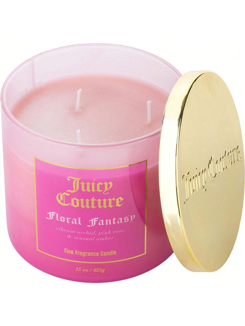 Juicy Couture 14.5 oz Soy Wax Blend 3 Wick Candle - Floral Fantasy