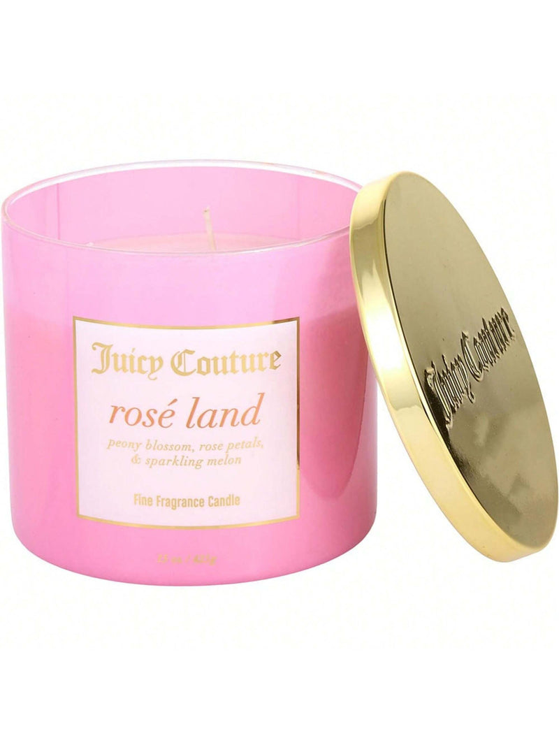 Juicy Couture 14.5 oz Soy Wax Blend 3 Wick Candle - Rose Land