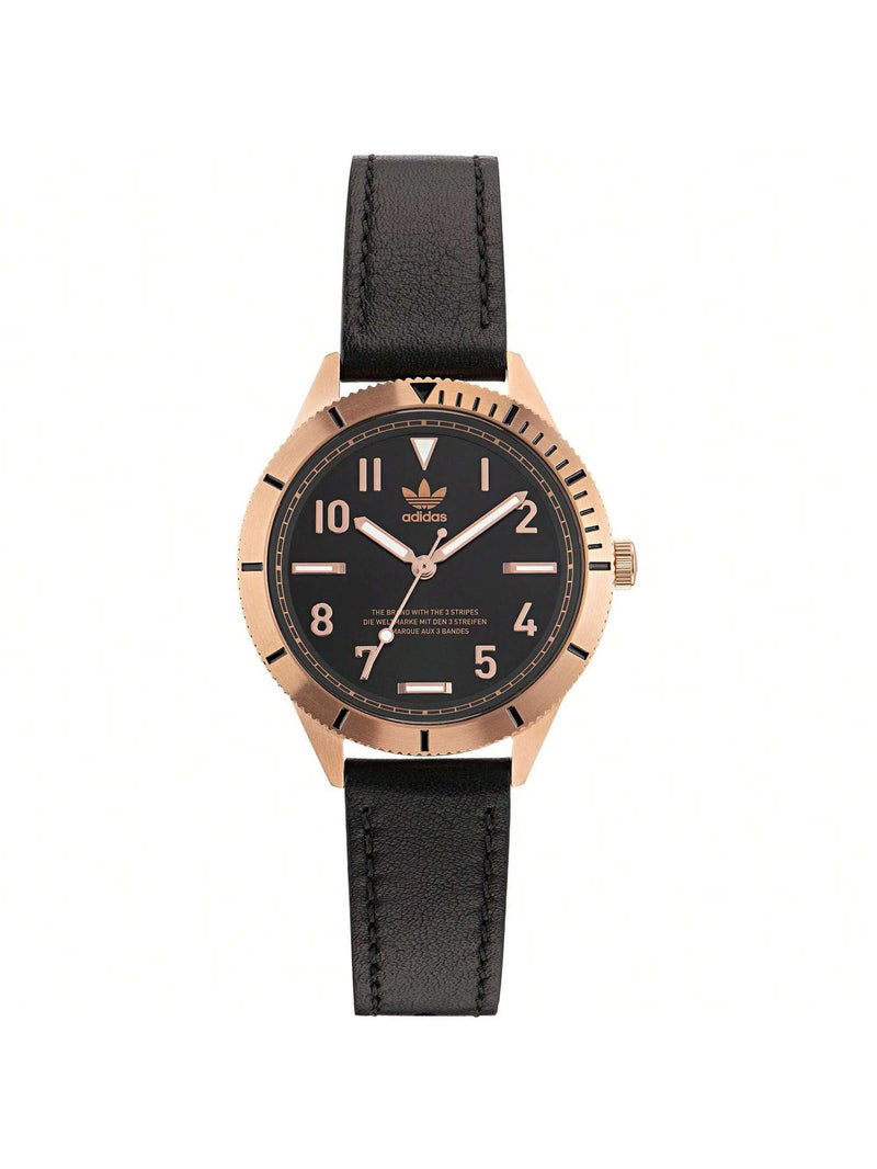 Adidas Men's Originals Fashion Edition Three Small AOFH22507 Strap Black Dial Quartz Movement Buckle Clasp 36mm Round Watch