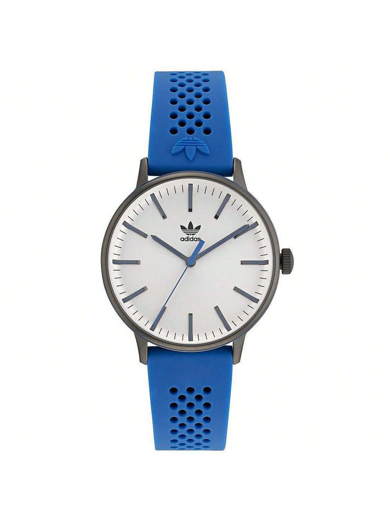 Adidas Men's Originals Style Code One AOSY22019 Strap White Dial Quartz Movement Buckle Clasp 38mm Round Watch