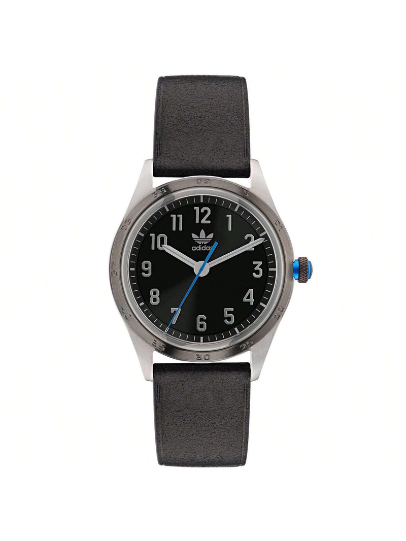 Adidas Men's Originals Style Code Four AOSY22528 Strap Black Dial Quartz Movement Buckle Clasp 42mm Round Watch