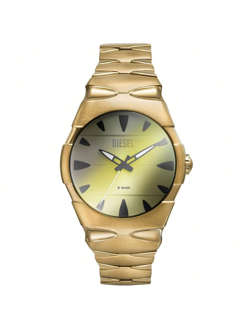 Diesel Men's D-Scruptor DZ2214 Bracelet White Dial Quartz Movement Foldover Clasp 42mm Round Watch