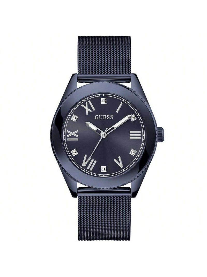 Guess Men's Noble GW0495G3 Bracelet Black Dial Quartz Movement Foldover Clasp 44mm Round Watch