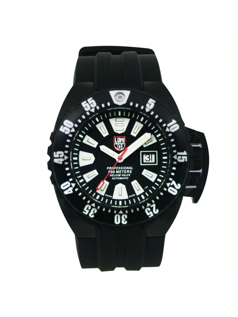 Luminox Men's Deep Dive 1501 Strap Black Dial Automatic Movement Buckle Clasp 45mm Round Watch