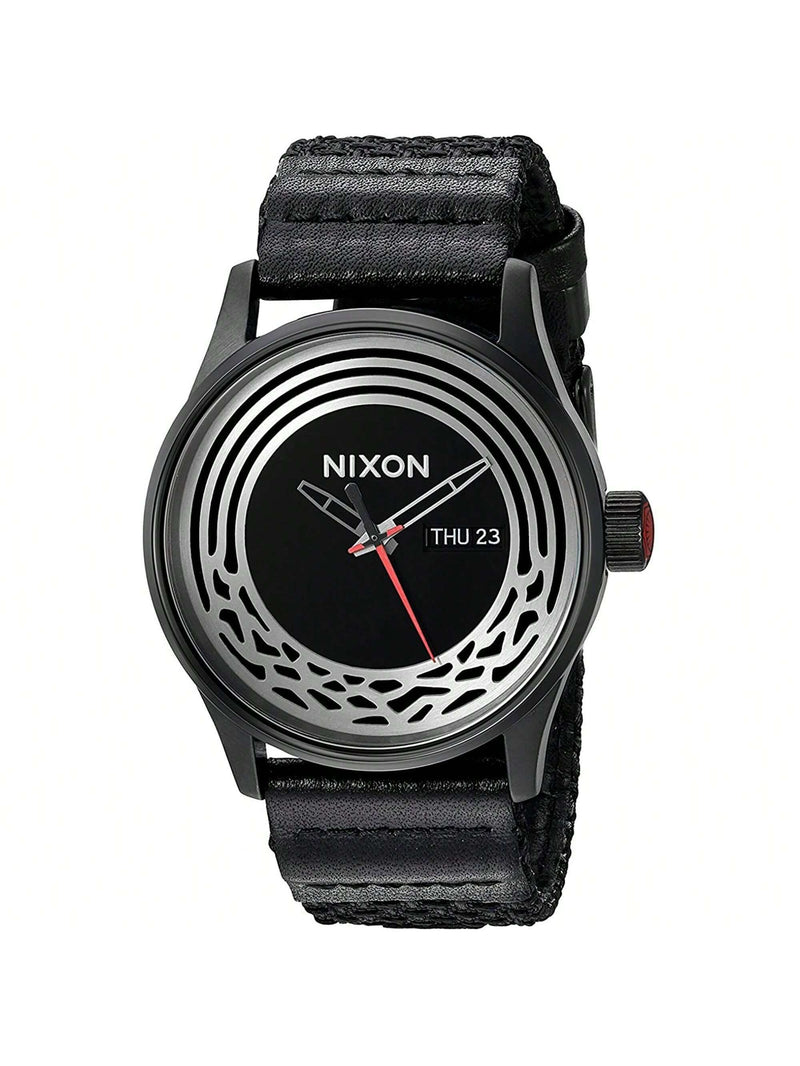 Nixon Men's Classic A1067SW2444 Strap Black Dial Quartz Movement Buckle Clasp 42mm Round Watch