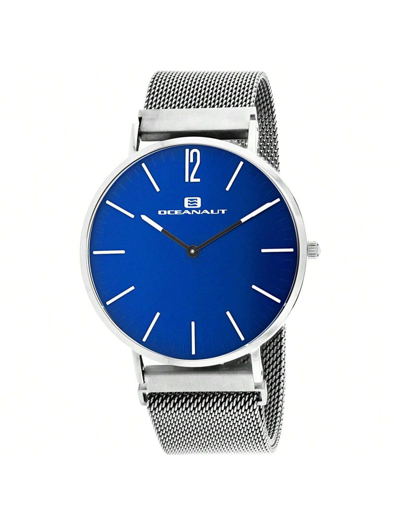 Oceanaut Men's Magnete OC0102 Bracelet Blue Dial Quartz Movement Magnetic Clasp Clasp 41mm Round Watch