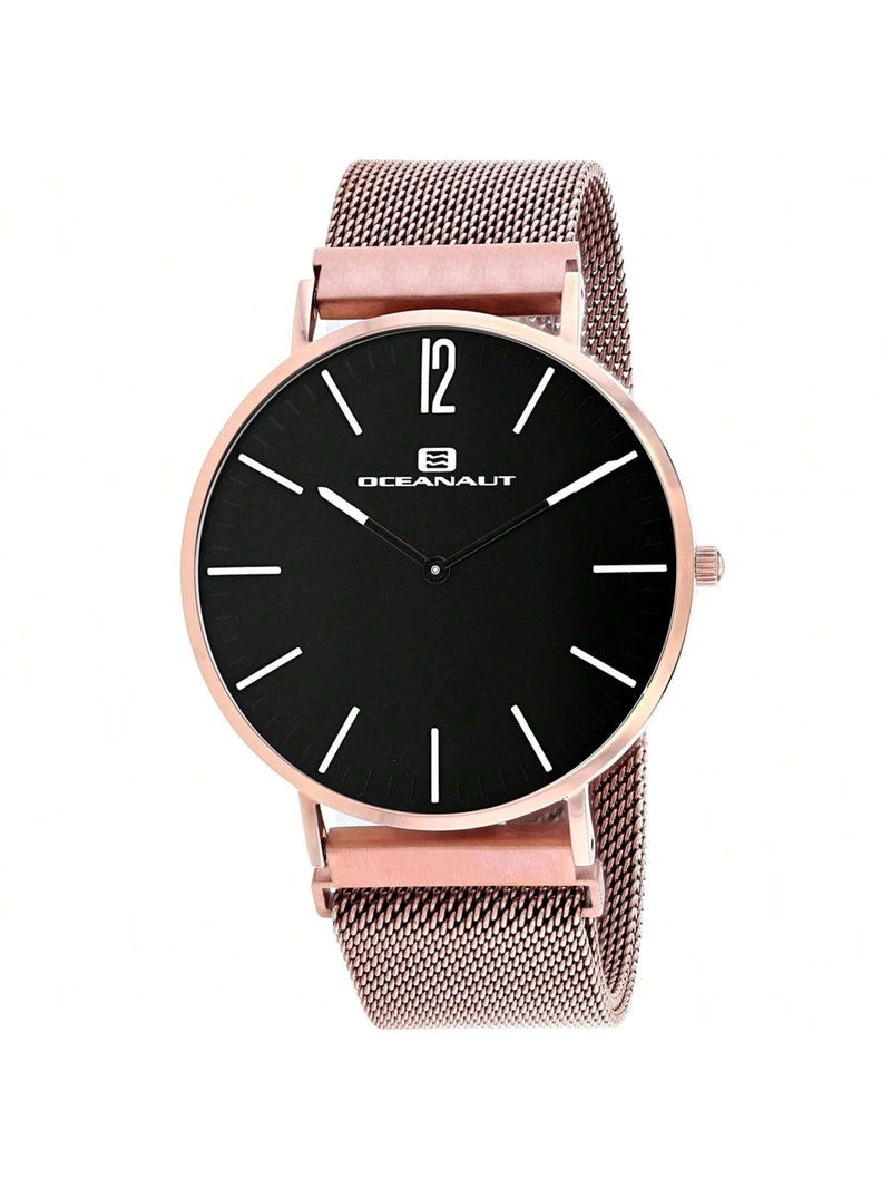 Oceanaut Men's Magnete OC0106 Bracelet Black Dial Quartz Movement Magnetic Clasp Clasp 41mm Round Watch