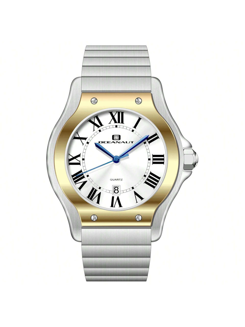 Oceanaut Men's Rayonner OC1397 Bracelet Silver Dial Quartz Movement Deployment Clasp 43mm Round Watch