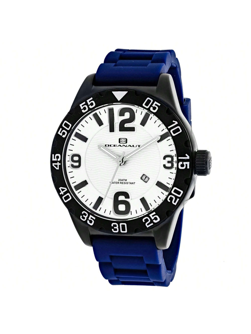 Oceanaut Men's Aqua One OC2714 Strap White Dial Quartz Movement Buckle Clasp 48mm Round Watch