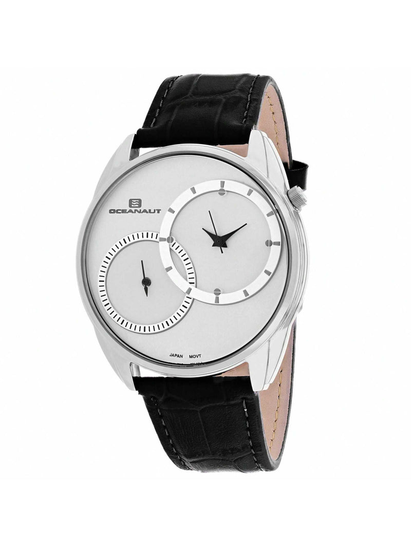 Oceanaut Men's Sentinel OC3352 Strap Silver Dial Quartz Movement Buckle Clasp 41mm Round Watch