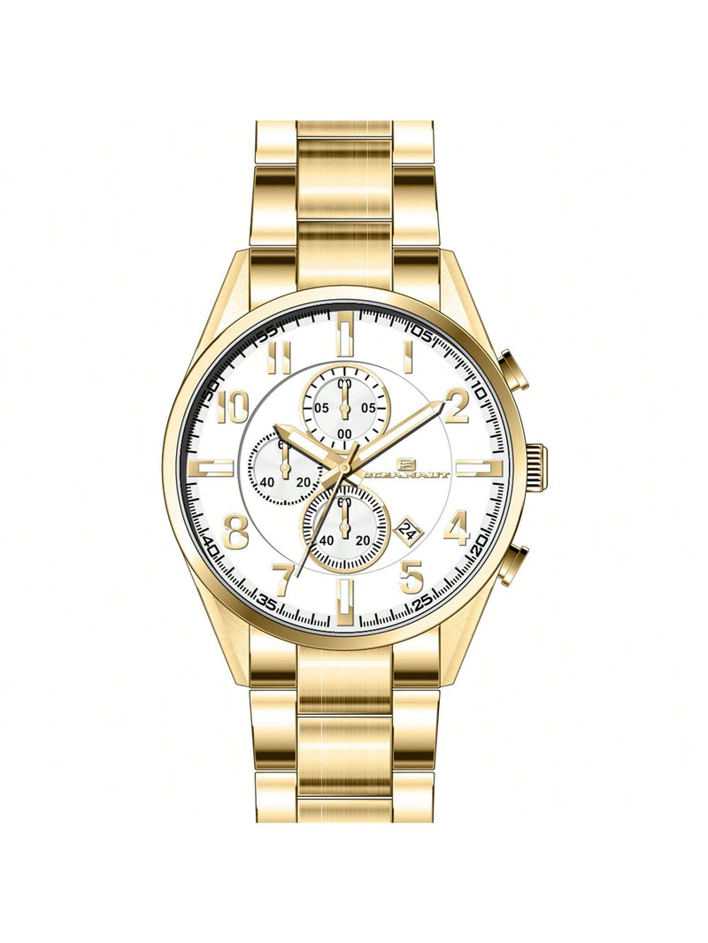 Oceanaut Men's Escapade OC5853 Bracelet Silver Dial Quartz Movement Fold Over Clasp 46mm Round Watch