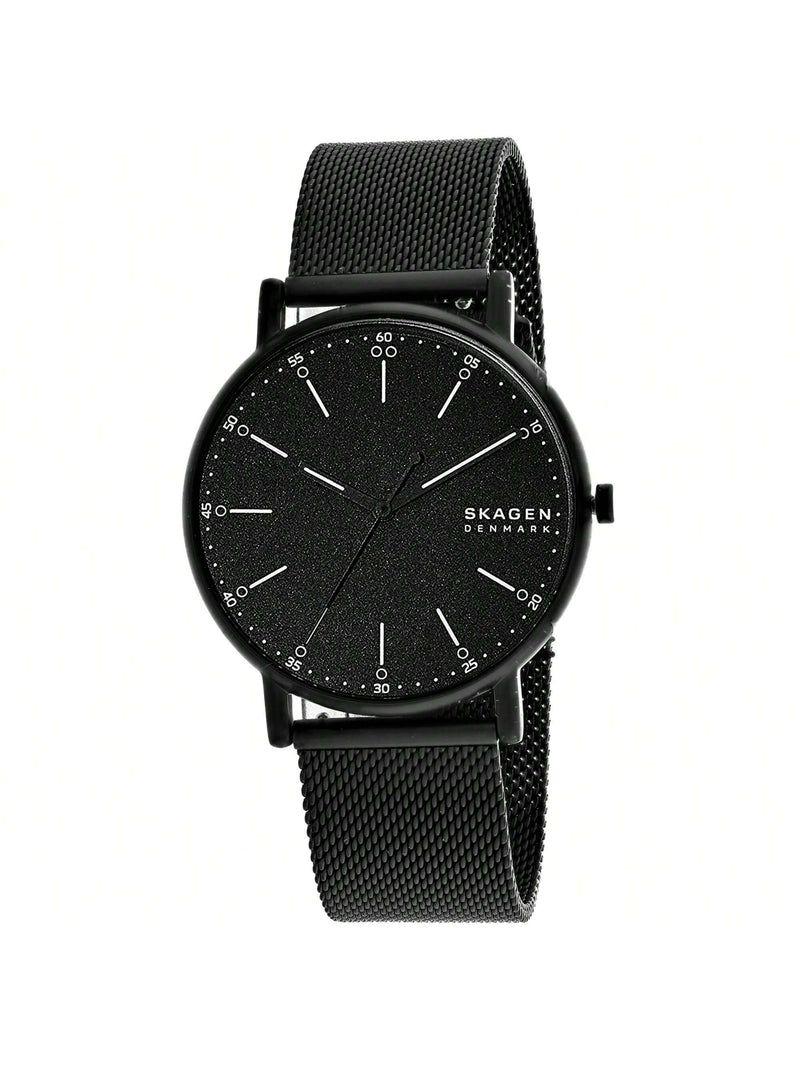 Skagen Men's Signatur SKW6579 Bracelet Black Dial Quartz Movement Jewelry Clasp 40mm Round Watch