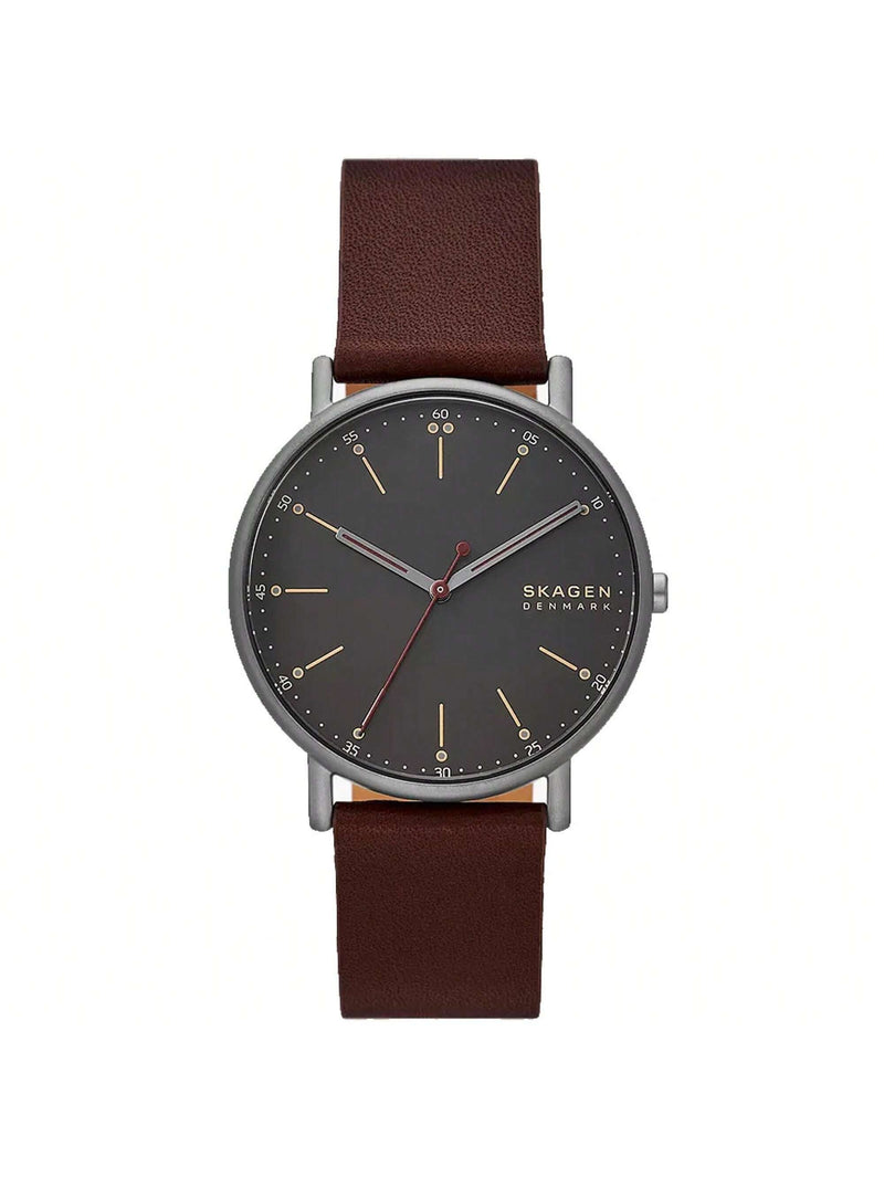 Skagen Men's Signatur SKW6860 Strap Black Dial Quartz Movement Buckle Clasp 40mm Round Watch